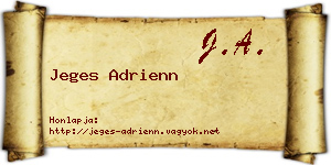 Jeges Adrienn névjegykártya